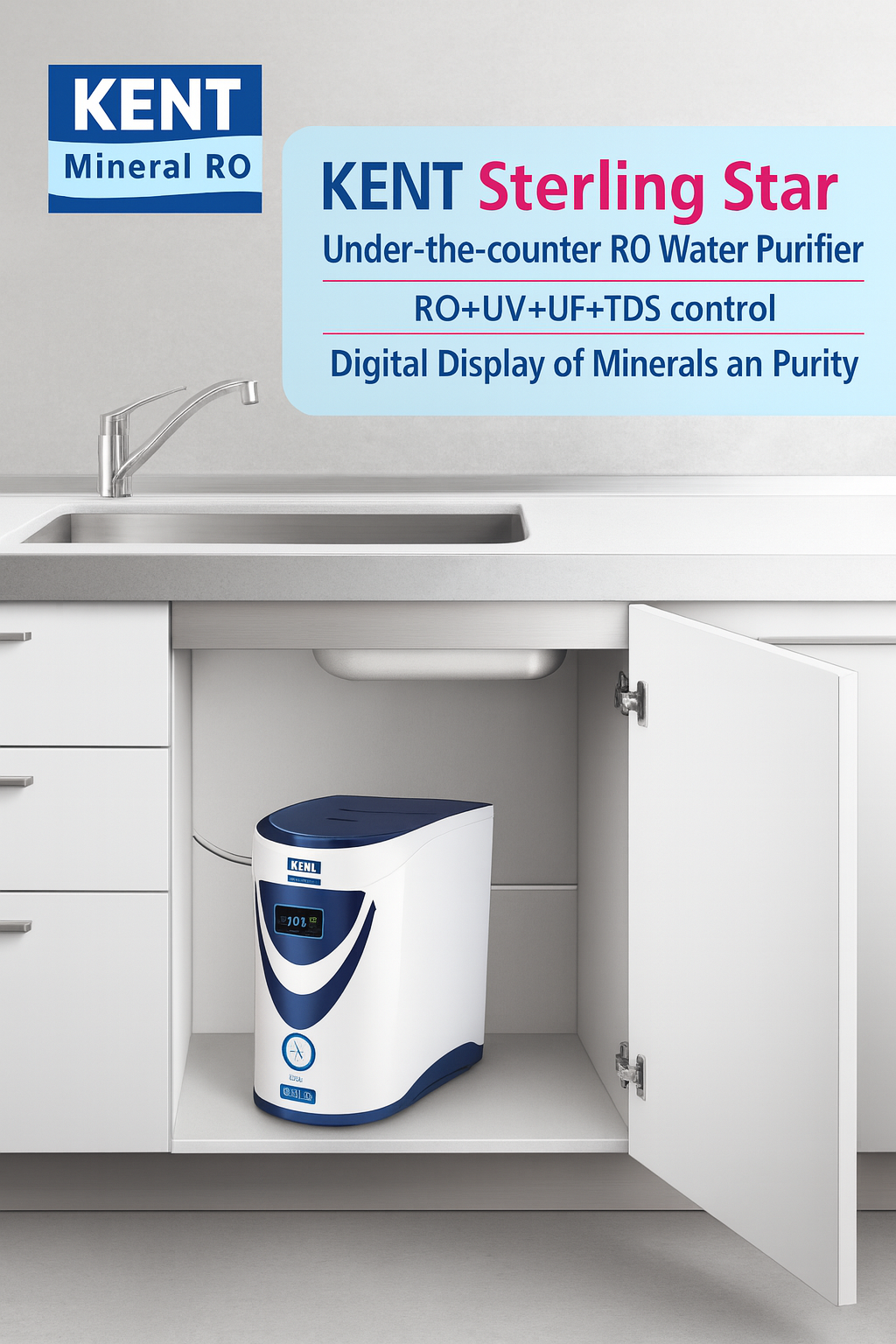 KENT Sterling Star Under-the-counter RO Water Purifier